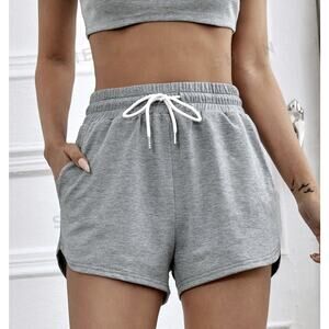SHEIN Unity Drawstring Waist Track Shorts Athleisure Stretch Size Medium